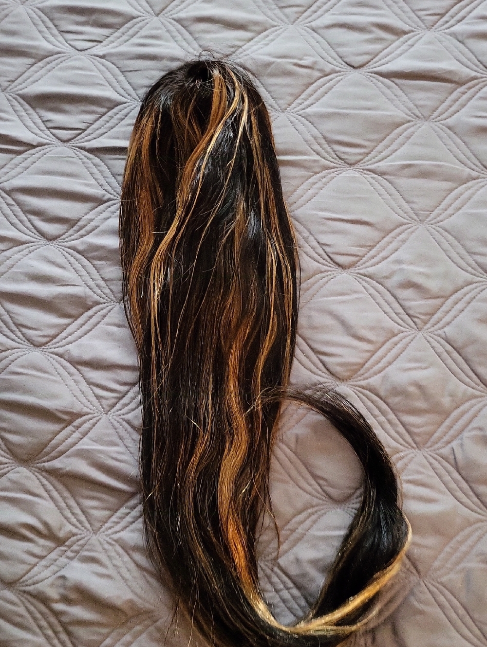 Women’s Highlighted 1b 27  4x13 Lace Front Wig 24in.(Lace Cut and Worned)